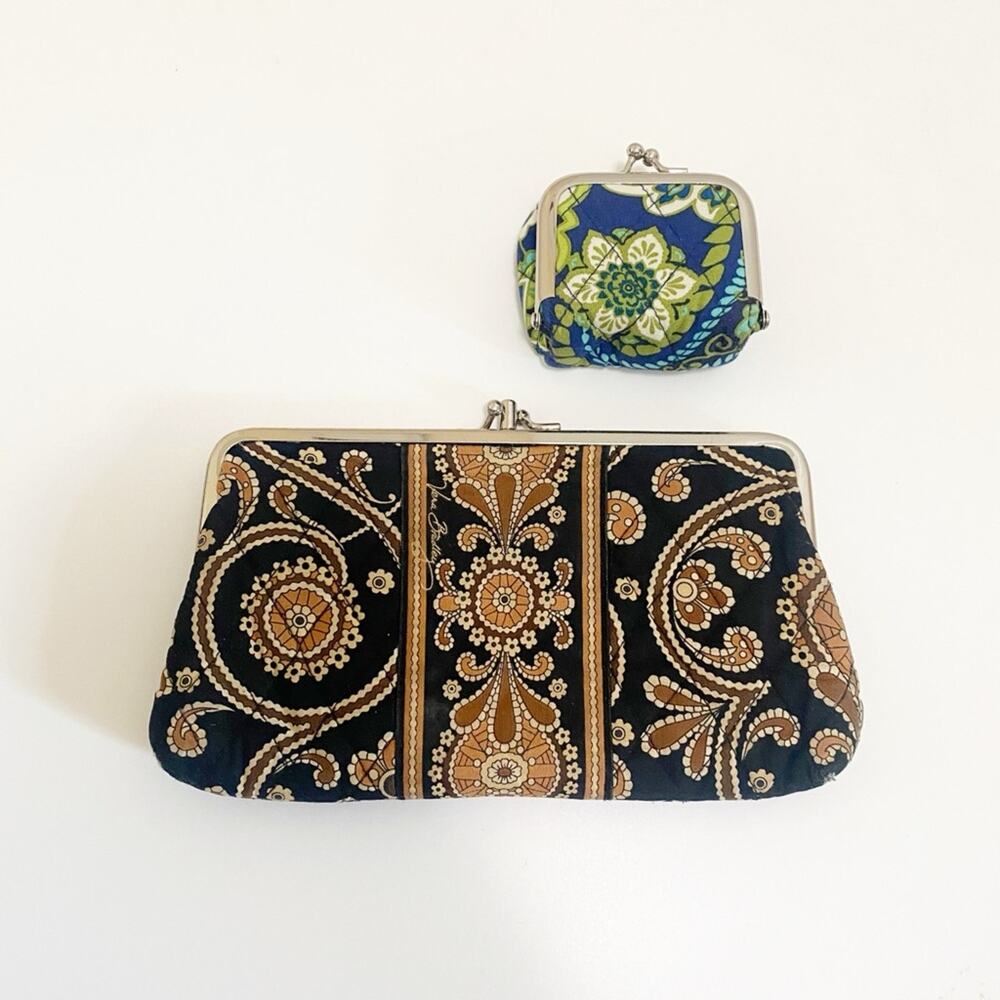 Vera Bradley Kisslock Wallet and Mini Kisslock Purse with Mirror